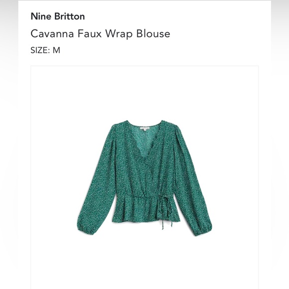 Nine Britton Cavanna Faux Wrap Blouse Stitch Fix - Picture 2 of 8
